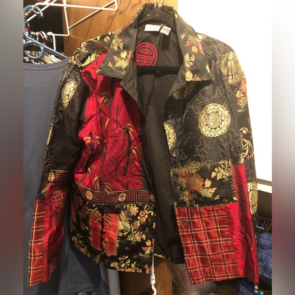 Chico’s Vintage Chinese Patchwork Jacket - 788 $70 or $65 w/offer - Picture 1 of 8